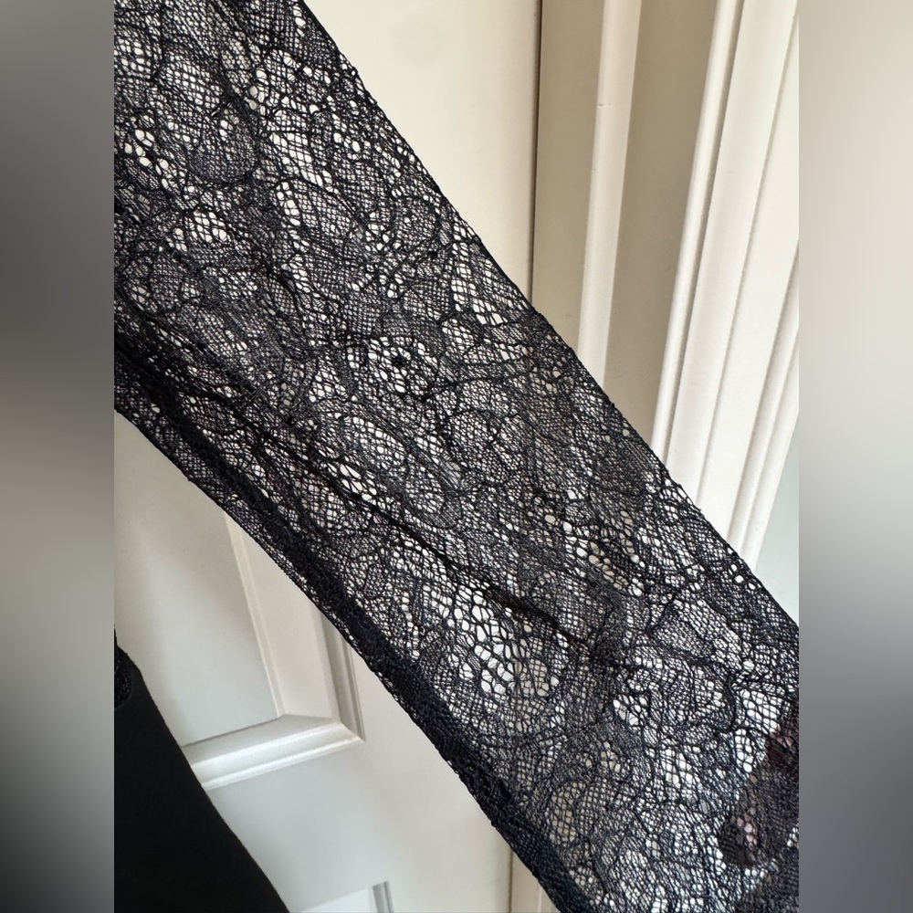 BCBGeneration Black Lace Inset Long Sleeve Bodycon Dress - Picture 7 of 7